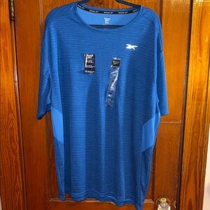 Reebok Men's Striped Blue Tee‎